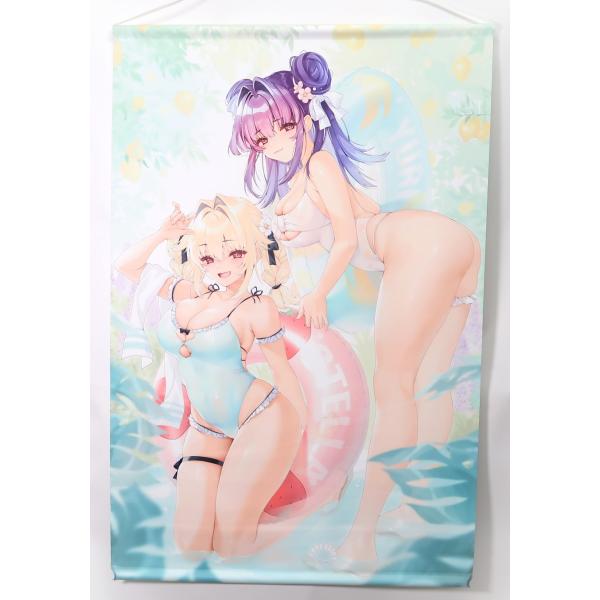 ゆりちゃん＆ステラちゃんB1布製タペストリー(obiwan＆xin) C100/萌姫連合
