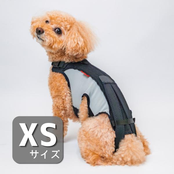 【anifull 公式】わんコル LIFE  わんコル XSサイズ ブラック 持ち手つき アニフル 犬用 コルセット 術後 介護 腰 背骨 安静 歩行補助 介護 ソフトタイプ ソフト