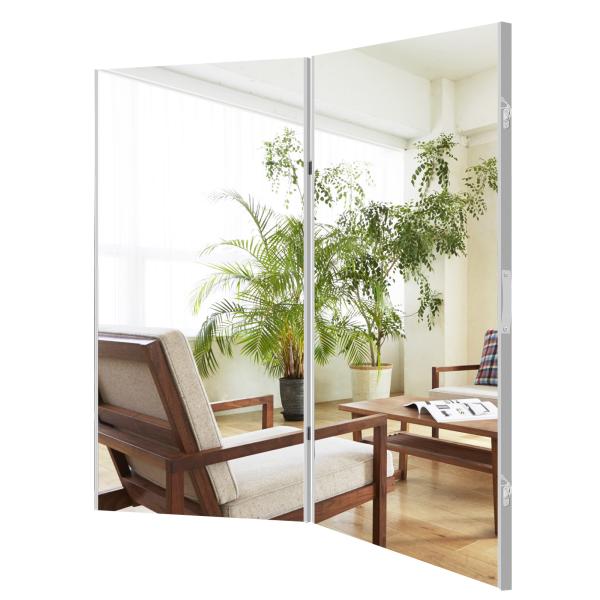 全面鏡 折り畳み 鏡 軽量 割れない鏡 高さ160cmx幅60×2 姿見鏡
