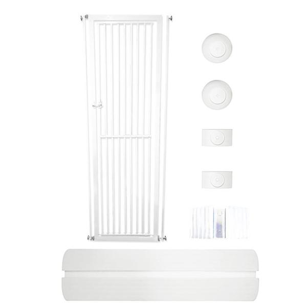 LIFAXIA ペットゲート 猫 190cm ハイタイプ猫脱走防止フェンス ベビーゲート(取付幅71-80cm)ペット柵190白(67)【ねこちゃんの脱出を事前防止】柵の隙間間隔は約3.5cm。子猫でもすり抜けが難しいです。また、当製品はベ...