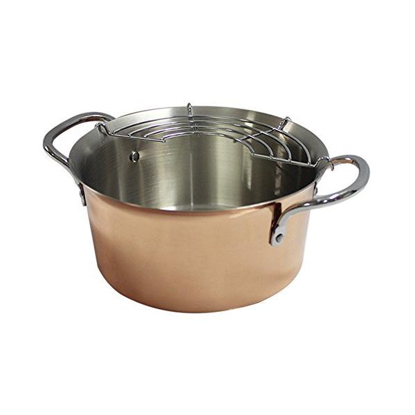 パール金属 天ぷら鍋 16cm ガス火専用 銅 揚げ物鍋 銅職人 日本製 HB1380