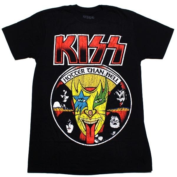 KISS キッス HOTTER THAN HELL MENS T-SHIRT オフィシャル バンドT 