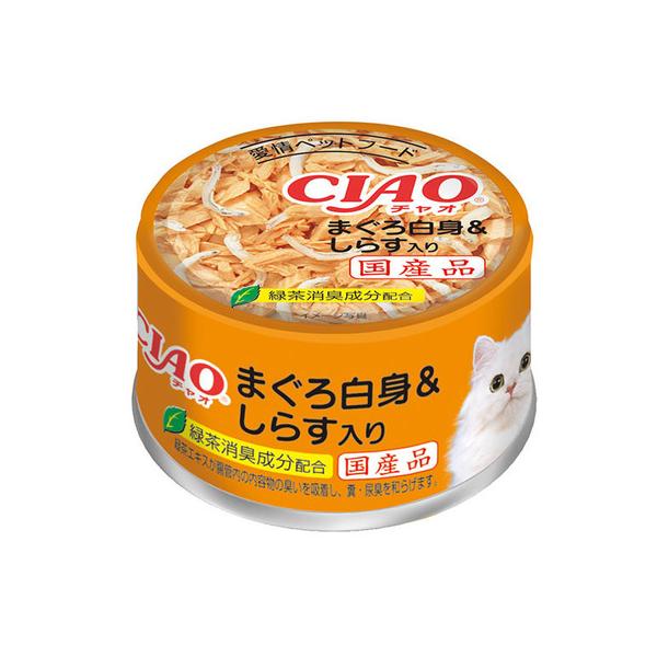 CIAO（いなばペットフード） CIAO缶 まぐろ白身＆しらす入り 85g