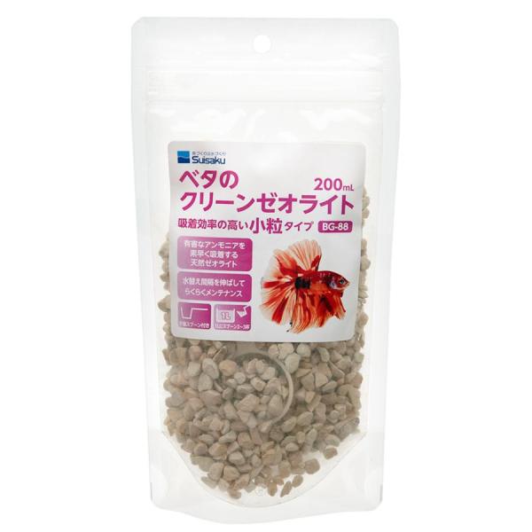 水作　ベタのクリーンゼオライト 小粒 ２００ｍｌ魚の糞や残餌から発生するアンモニアを素早く吸着する国産天然ゼオライトです。適量をベタ水槽に使用するだけでクリーンな水質を維持し、ベタに最適な水質を作り出します。水替え間隔を伸ばして、メンテナン...