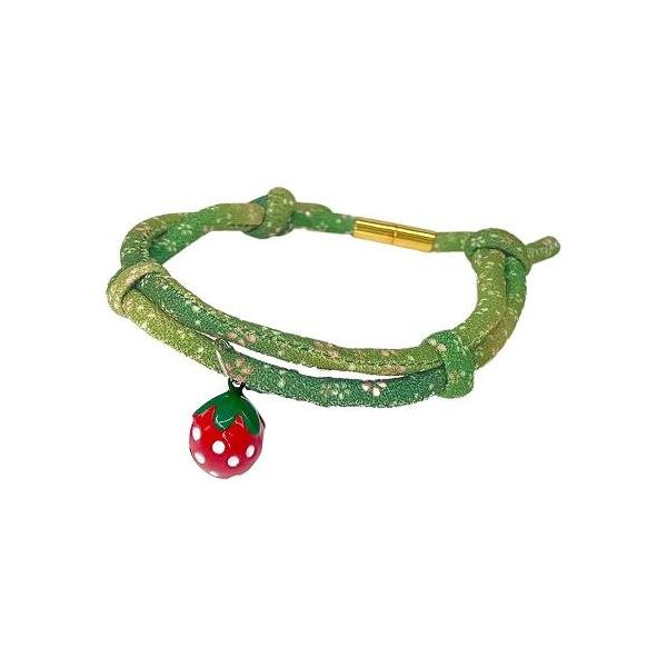 アース・ペット　ねこモテ ソフト丸紐マグネットバックル付 アクセサリー首輪 抹茶ミルクマグネットバックル採用で事故から守る引っ張ると外れるマグネットバックル。サイズの微調整ができます。軽いのでストレス軽減角がない形状で毛切れ防止---対象-...