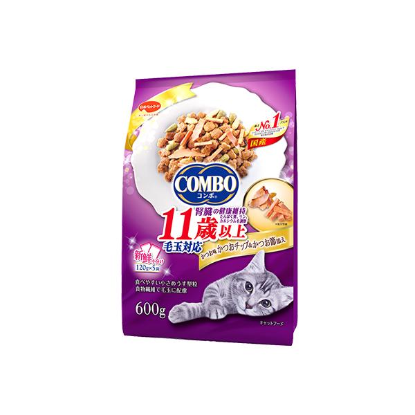 コンボキャット 毛玉対応 11歳以上 かつお味 かつおチップ＆かつお節添え ６００ｇ