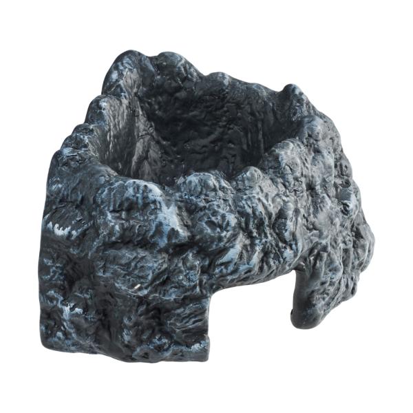 GEX　エキゾテラ モイストシェルター コーナー130天面のくぼみに水を入れて高湿度を維持する、爬虫類が落ち着ける陶器製隠れ家。コーナーにぴったり設置できるのでレイアウトケージ内も広々使える!岩を再現した形でケージ内に入れるだけで自然な景観...