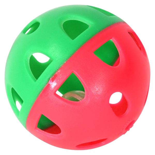 ドギーマン　キャティーマン　じゃれ猫 リンリンボール １個ボールタイプの愛猫用おもちゃ。《じゃれ猫》シリーズからのラインナップ。転がすとリンリンと音がするボール。猫の狩猟精神をかきたてる、楽しさのかたちが大集合！多彩な遊びのオンパレード《じ...