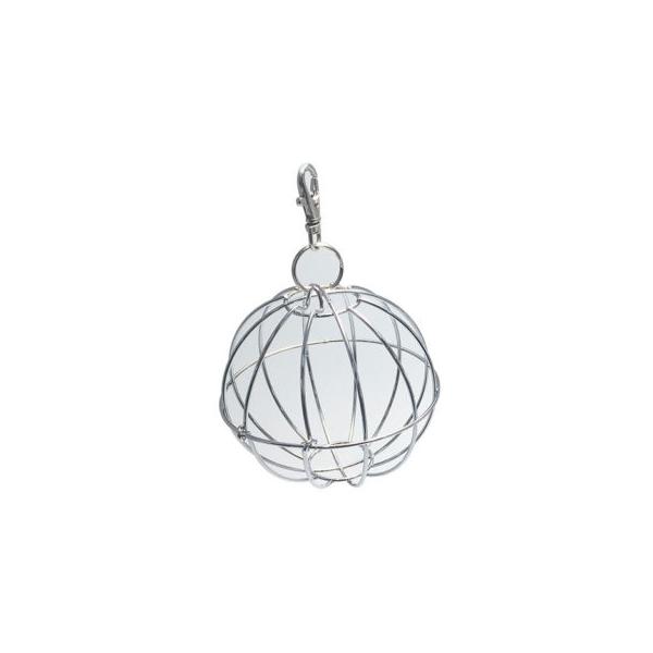 三晃商会　ヘイヘイホルダースチール製のボール型牧草ホルダー。牧草好きなウサギに。ケージに吊り下げやすいワンタッチフック付き！付属のチェーンを使うと吊り下げ方も広がります。---対象---うさぎ /モルモット /デグー /チンチラ /プレーリ...