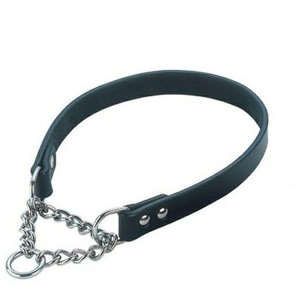 岡野製作所　レザーチョーク #35 ブラックステンレスと天然皮革を使ったハーフチョーク。---対象---小型犬---材質---ステンレス・天然皮革---サイズ---首回り：約26〜33cm・リニューアルに伴い、商品パッケージ・内容が変更とな...