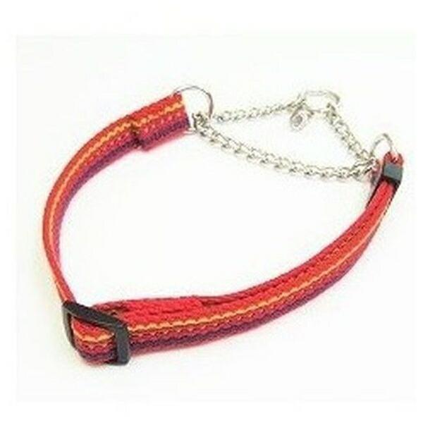 岡野製作所　フラッシュラインチョーク #15 レッド人気のフラッシュラインシリーズにチョークタイプができました。---対象---小型犬---原産国---台湾---材質---ステンレス・アクリル---サイズ---首回り：約30〜40cm・リニ...