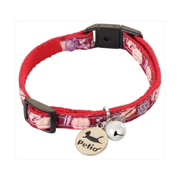 ペティオ　猫小町カラー 手まり ガーネット和風テイストのおしゃれなネコちゃん専用首輪。力が加わると外れるバックルを使用。反射鈴付。迷子札付。---対象---全猫種---原産国---中国---材質---ポリエステル---サイズ---首周り：１...