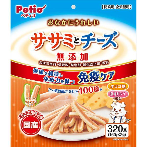 他サイト： ペティオ おなかにうれしい 無添加 ササミとチーズ ３２０ｇの商品画像