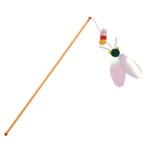 ペッツルート　カシャカシャぶんぶん ビッグフライ セミおおきなオーロラフィルムのハネフィルムを使用した猫じゃらしです。カシャカシャ音とキラキラ光と見やすい色で猫ちゃんの狩猟本能を刺激します。カシャカシャとリアルなミンミンゼミさんです。---...