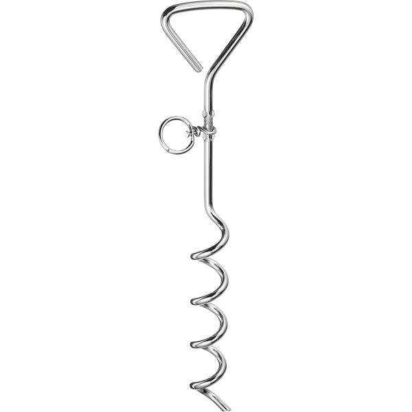 ペティオ　スパイラルステッキ地面に埋め込むだけで簡単つなぎ留め！アウトドアにも最適！！---対象---中型犬適応体重：〜１５ｋｇ---原産国---中国---材質---鉄---サイズ---本体：約φ９．０ｍｍ×長さ４３１ｍｍ埋め込み長さ：約３...