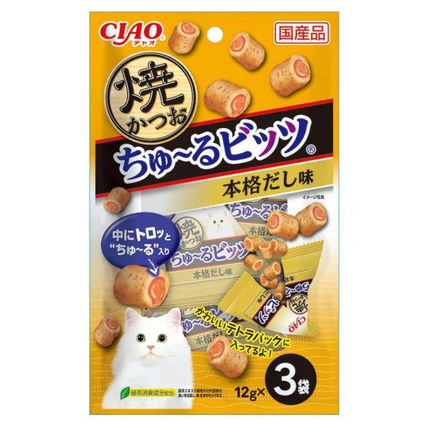CIAO 焼かつお ちゅ〜るビッツ 本格だし味 １２ｇ×３袋