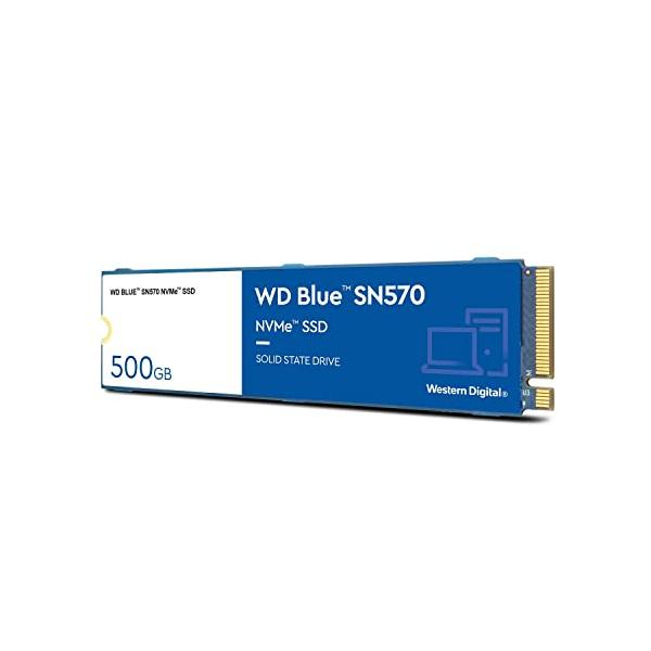 Western Digital ウエスタンデジタル 内蔵SSD 500GB WD Blue SN570 (読取り最大 3,500MB/秒) M.2-2280 NVMe WDS500G3B0C-EC 【国内正規代理店品】