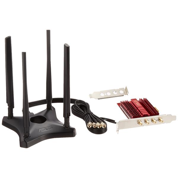 ASUS 11a/b/g/n/ac対応 PCIExpress デュアルバンド AC3200 1000Mbps+2167Mbps PCE-AC88