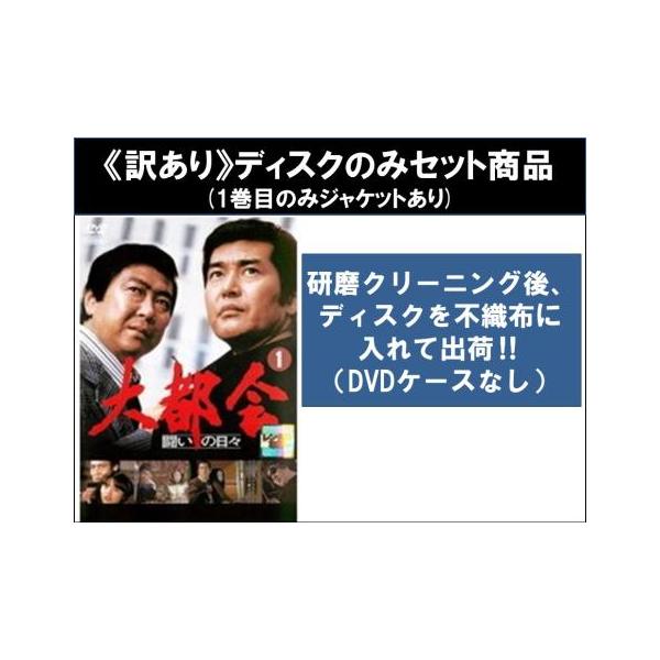 【訳あり】大都会 闘いの日々 全8枚 第1話〜第31話 最終 ※ディスクのみ レンタル落ち 全巻セット 中古 DVD ケース無