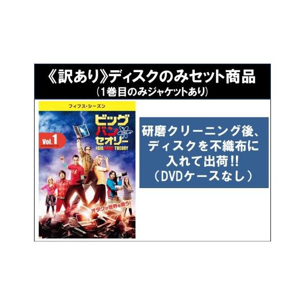 【訳あり】ビッグバン セオリー フィフス シーズン5 全6枚 第1話〜第24話 最終 ※ディスクのみ▽レンタル用 全巻セット 中古 DVD ケース無