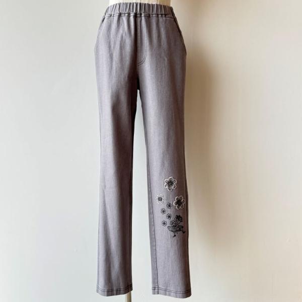 アルベロベロ　フレア　ストレッチ　刺繍 ALBEROBELLO 【30％OFF SALE】アルベロベロ(Alberobello)オレボレブラ