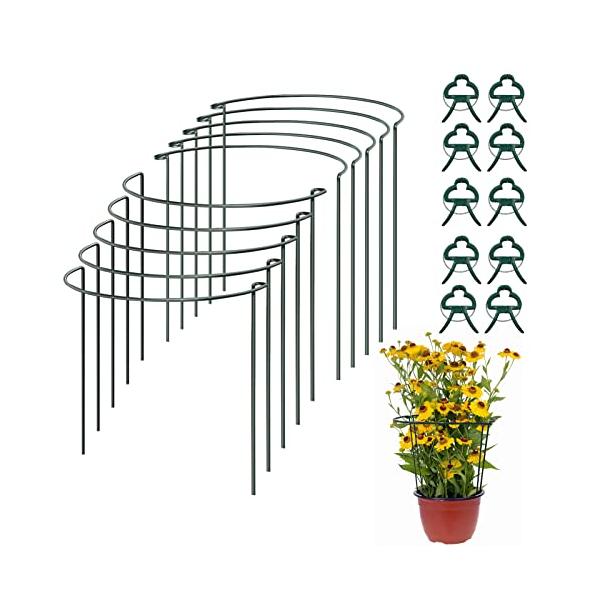 57%以上節約 植物支柱8個 セット26cmx60cm ガーデニング 支柱 半円形植物サポート 園芸用品 背の高い花 観葉支柱 農業用 園芸用 花ささえ 屋外の 植物支柱 半円形 着脱可能 花ささえ つる性植物 観葉支柱 ガーデニング用