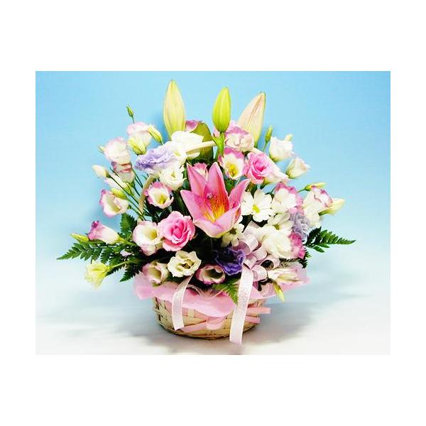 バラ ギフト ばら 誕生日の花 バラ ピンク ほのぼの アレンジ ユリ トルコ桔梗 バースデー ギフト プレゼント お祝い 贈り物 バレンタイン プレゼント 爆買