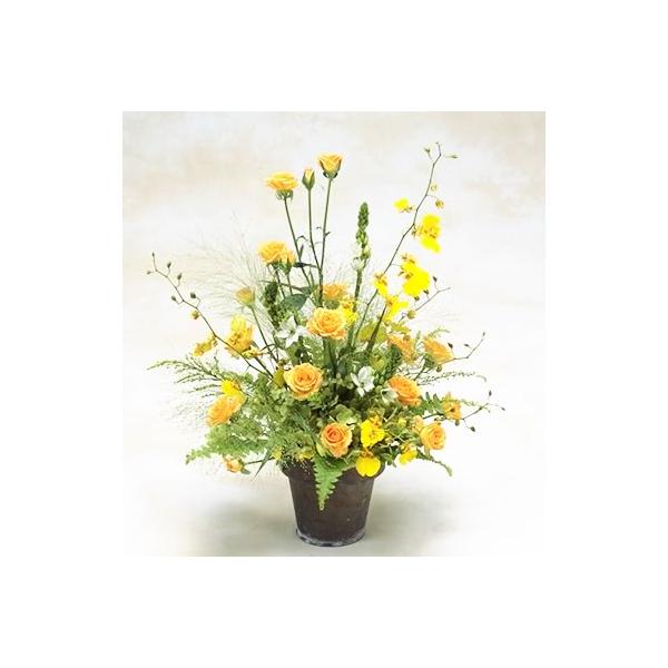 お見舞い 花 黄色 バラ 爽やか アレンジ ギフト プレゼント 贈り物 バレンタイン プレゼント 爆買
