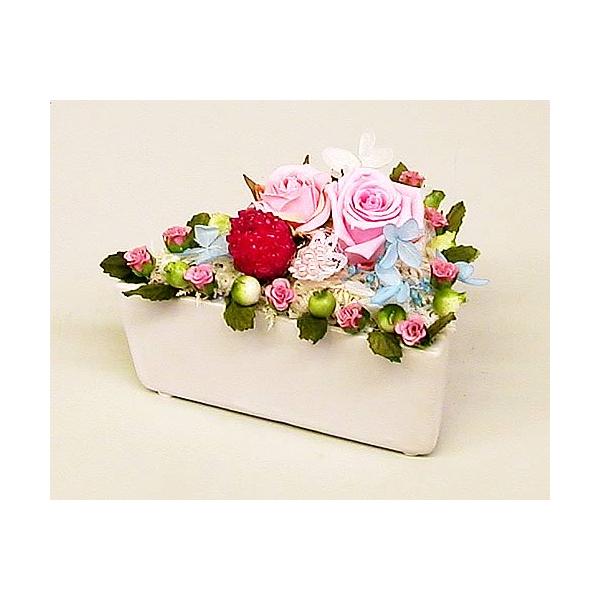 プリザーブドフラワー ケーキピンク　バラ ばら 薔薇　誕生日の花 ギフト プレゼント ブリザード 贈り物 クリスマス プレゼント お歳暮