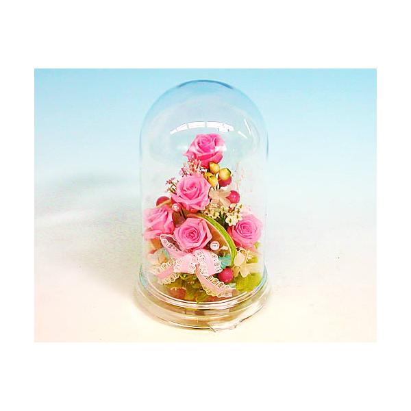 プリザーブドフラワー ドームL　ピンクローズカクテル　バラ ばら 薔薇　誕生日 ギフト プレゼント 贈り物 クリスマス プレゼント お歳暮 ブリザードフラワー