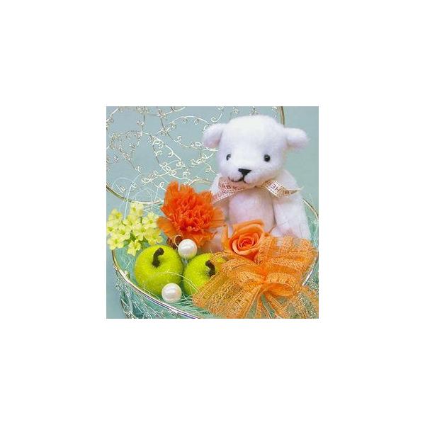 プリザーブドフラワー ドーム 幸せベアーと青りんご　バラ ばら 薔薇 誕生日の花 ギフト プレゼント ブリザード 贈り物 クリスマス プレゼント お歳暮