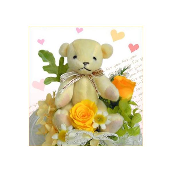 プリザーブドフラワー ラッキーベアー バラ ばら 薔薇 誕生日の花 ギフト プレゼント ブリザード 贈り物 クリスマス プレゼント お歳暮