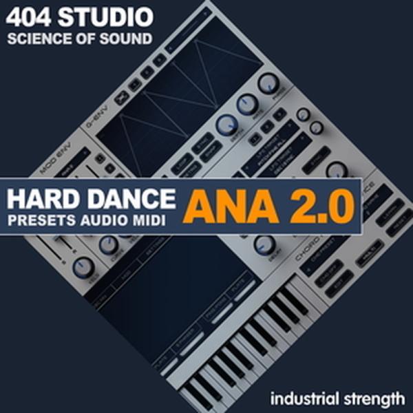 ハードダンス、ダブステップ、ドラムンベースに適したSonic Academy ANA 2用のプリセット集『404 STUDIO - HARD DANCE ANA 2』はハードダンス、ダブステップ、ドラムンベースに適したSonic Acade...