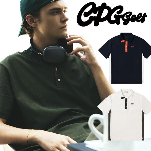 CPG GOLF バイカラーポロシャツ 半袖 メンズ 2025秋冬 ゴルフウェア