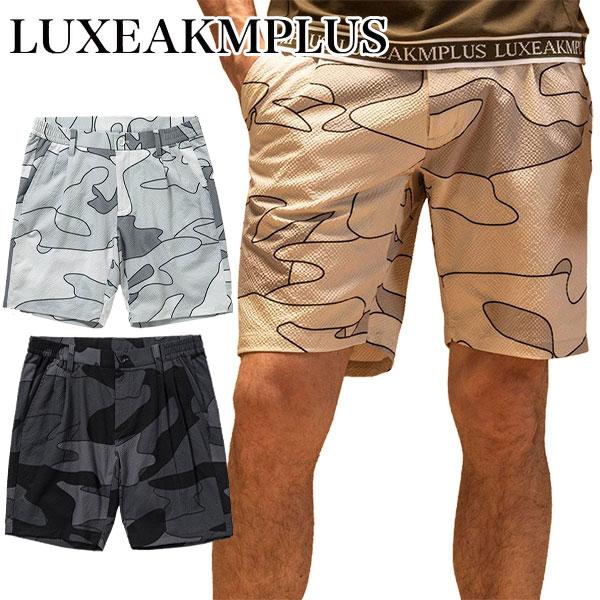 リュクスエイケイエムプラス(LUXEAKMPLUS)ゴルフウェア カモ柄ショーツ LAB-25008white(Men’s) LUXE AKM PLUS リュクスエイケイエムプラス ゴルフ カモ ハーフパンツ