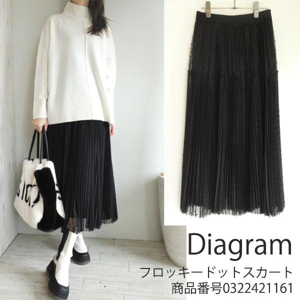 SALE セール 0322421161,Diagram,フロッキードットスカート  