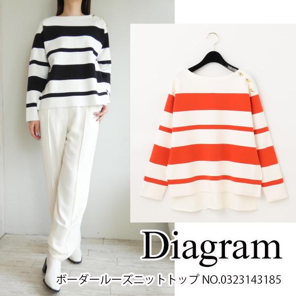 SALE セール 03231431850323143185,Diagram,ボーダールーズニット