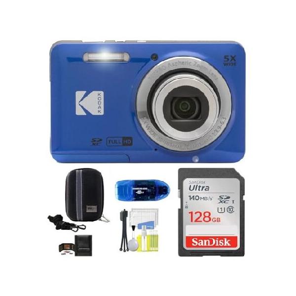KODAK Pixpro FZ55 Digital Camera Bundle, Includes: SanDisk