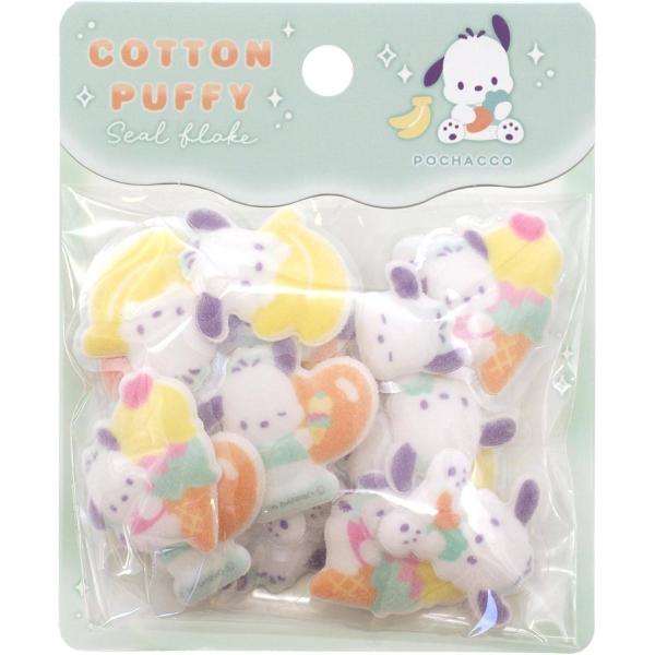 ポチャッコ　コットンパフィーシール　フレーク　　ステッカー　シール　　在庫品