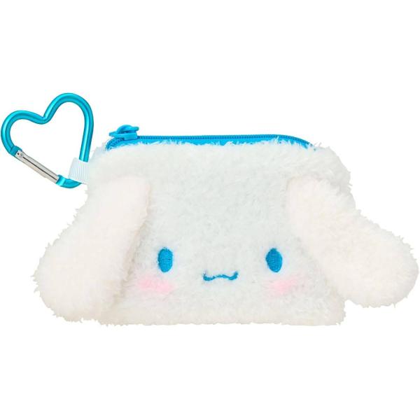 シナモロール シナモン フェイス型 ポーチ カラビナ付き ミニポーチ