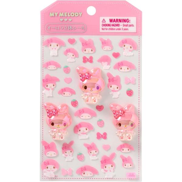 マイメロディ　マイメロ　 オーロラ立体シール シール　立体 225266