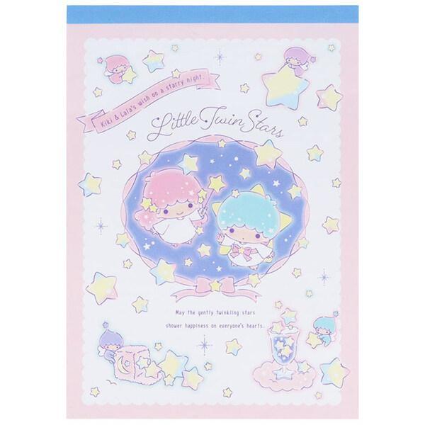 リトルツインスターズ メモ A6 夜空 キキララ 4柄×各20枚 キキララ50
