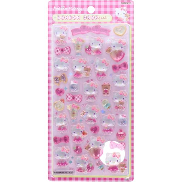 2010年製 レア★ハローキティ シールパック ドットリボン 開封済み 2010年製 レア☆ハローキティ シールパック ドットリボン 開封済み