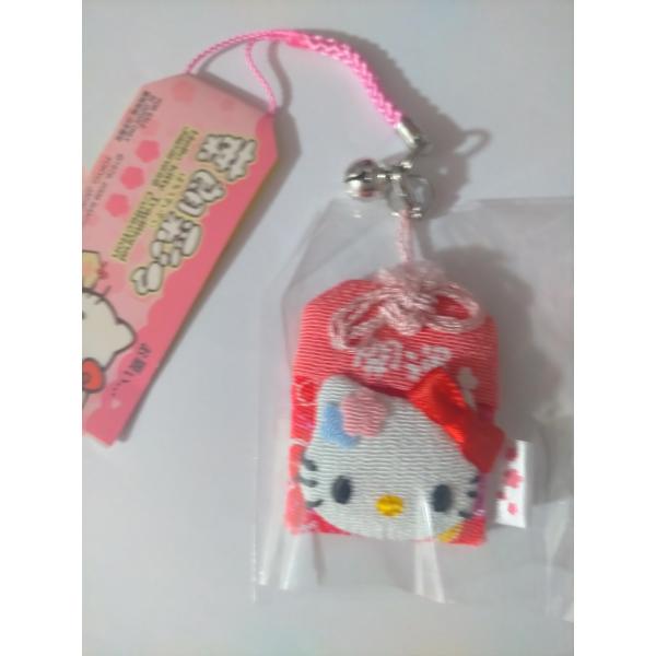 ハローキティ 開運お守りストップ キティ 交通安全 根付 赤 : 杏仁堂