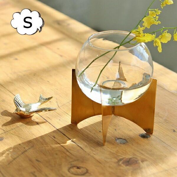 花瓶 フラワーベース インブルーム ガラスボウルベース S ガラス