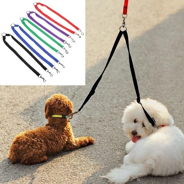リード ダブルリード ダブルリーシュ シンプル 2匹用 45cm 散歩用 ナイロン 頑丈 からまりにくい バータック 多頭飼い