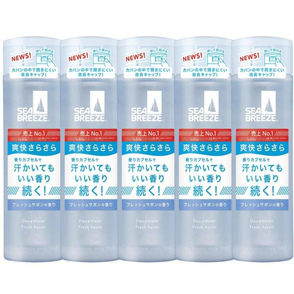 【5個セット】シーブリーズ デオ＆ウォーター Ｃ フレッシュサボン 160ml
