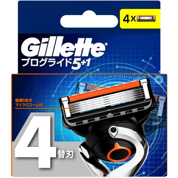 ジレット プログライド マニュアル 替刃(4コ) 髭剃り カミソリ 男性 メンズ