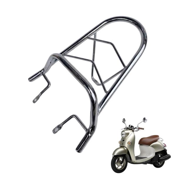 リアキャリア ビーノ SA26J SA37J 4st 対応 荷台 シルバーメッキ スチール 社外品 カスタム ドレスアップ 積載 バイク 原付 スクーター 汎用