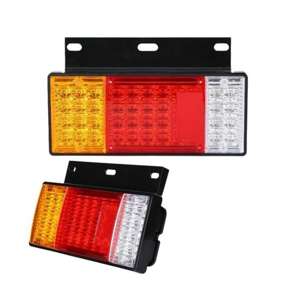 トラック テールランプ LED 88発 左右セット 汎用 12V 24V 兼用 ウインカー ブレーキ バックライト リフレクター 反射板付き